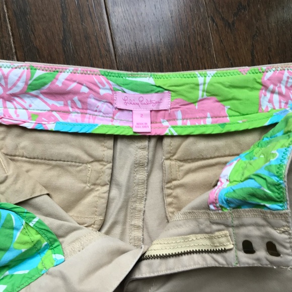 CLEARANCE! Lilly Pulitzer Khaky Capri pants, sz 2, EUC! - Picture 4 of 8